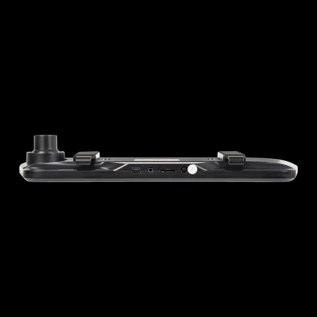 Espejo retrovisor dashcam BLOW DVR F610 2CH Full HD 1080p, detalle lateral: puertos USB, jack y microSD visibles en el canto