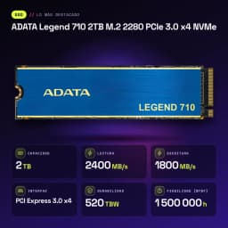 SSD ADATA Legend 710 2 To M.2 2280 PCIe 3.0 x4 NVMe Bleu - caractéristiques