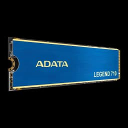 SSD ADATA Legend 710 2 To M.2 2280 PCIe 3.0 x4 NVMe Bleu, vue latérale: dissipateur bleu avec inscriptions dorées