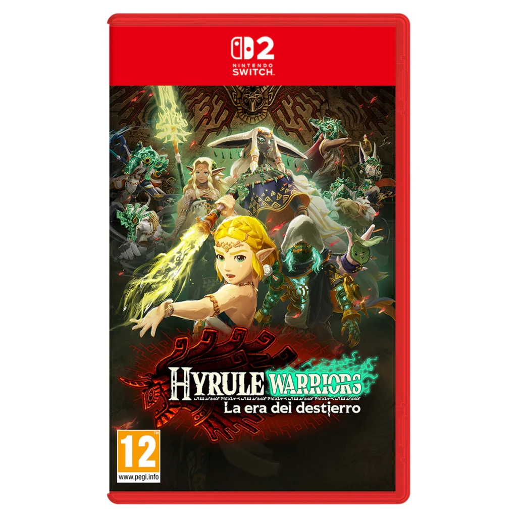 Jeu vidéo Nintendo « Hyrule Warriors : Age of Imprisonment » pour Switch 2, vue de face: jaquette avec Zelda et personnages