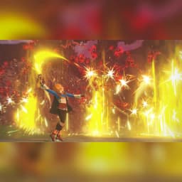 Jeu vidéo Nintendo « Hyrule Warriors : Age of Imprisonment » pour Switch 2, en cours d'utilisation: personnage lançant une
