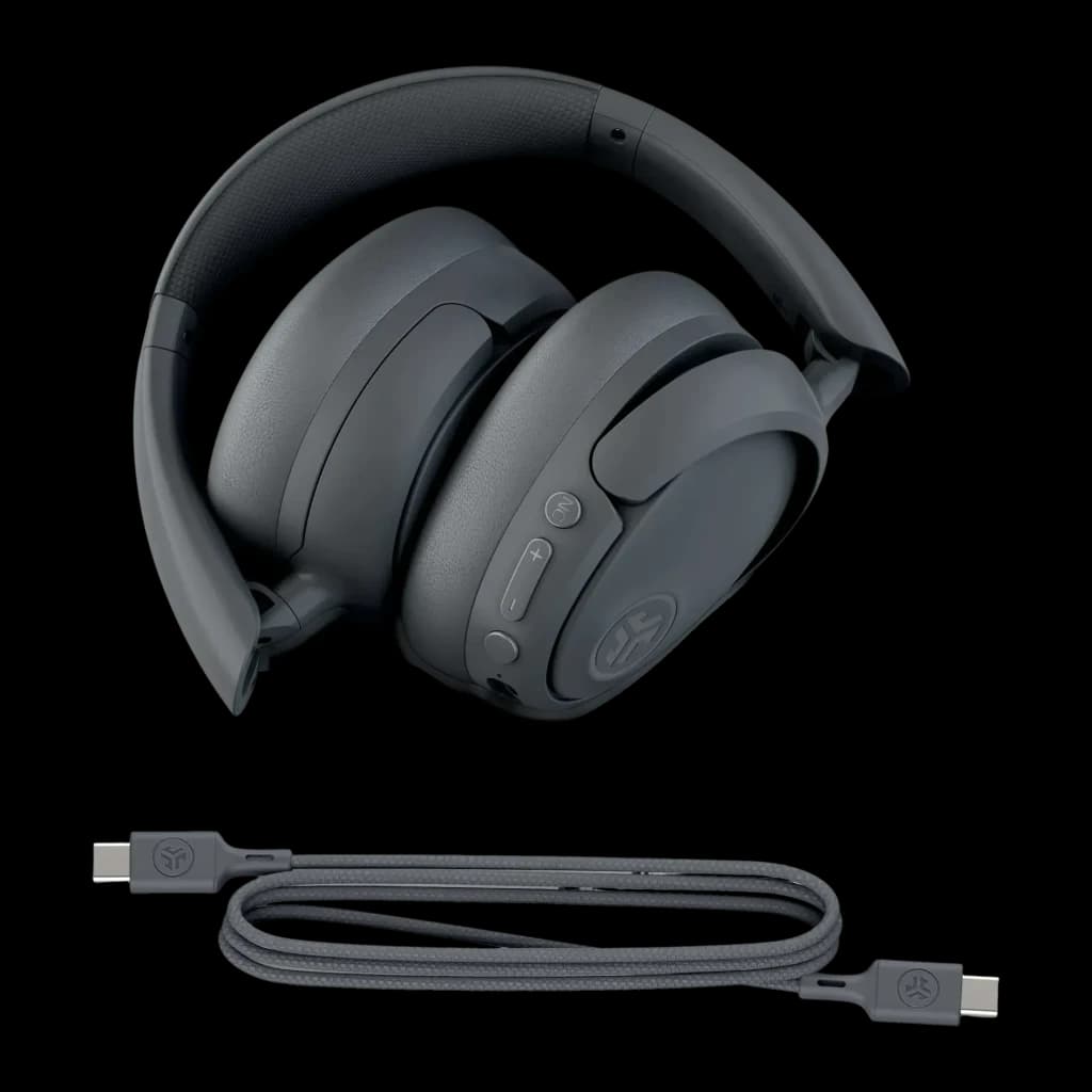 Auriculares JLab Audio IEUHBJLUXANCRGPH62 Cancelación de Ruido Diadema, lateral: botones de control, logo y cable USB-C