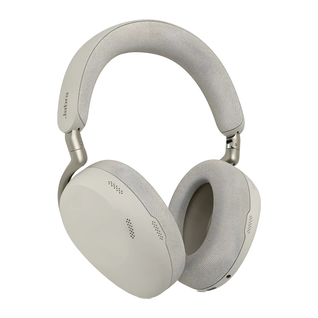 Auriculares Jabra Evolve3 85 UC Diadema Bluetooth 5.3 120h Multipunto, vista lateral: almohadillas y diadema acolchada