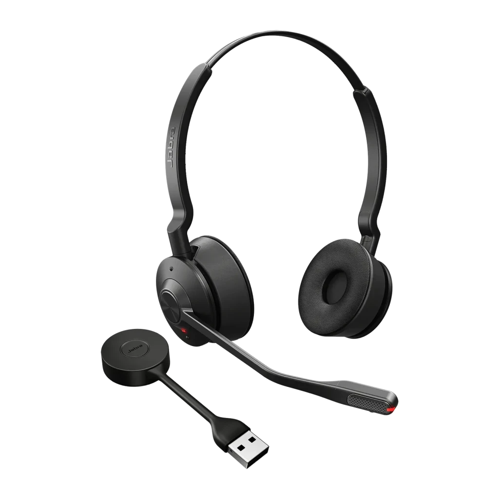 Auriculares Jabra Engage 55 Stereo USB-A UC inalámbricos con diadema binaural y micrófono con cancelación de ruido para comunicaciones