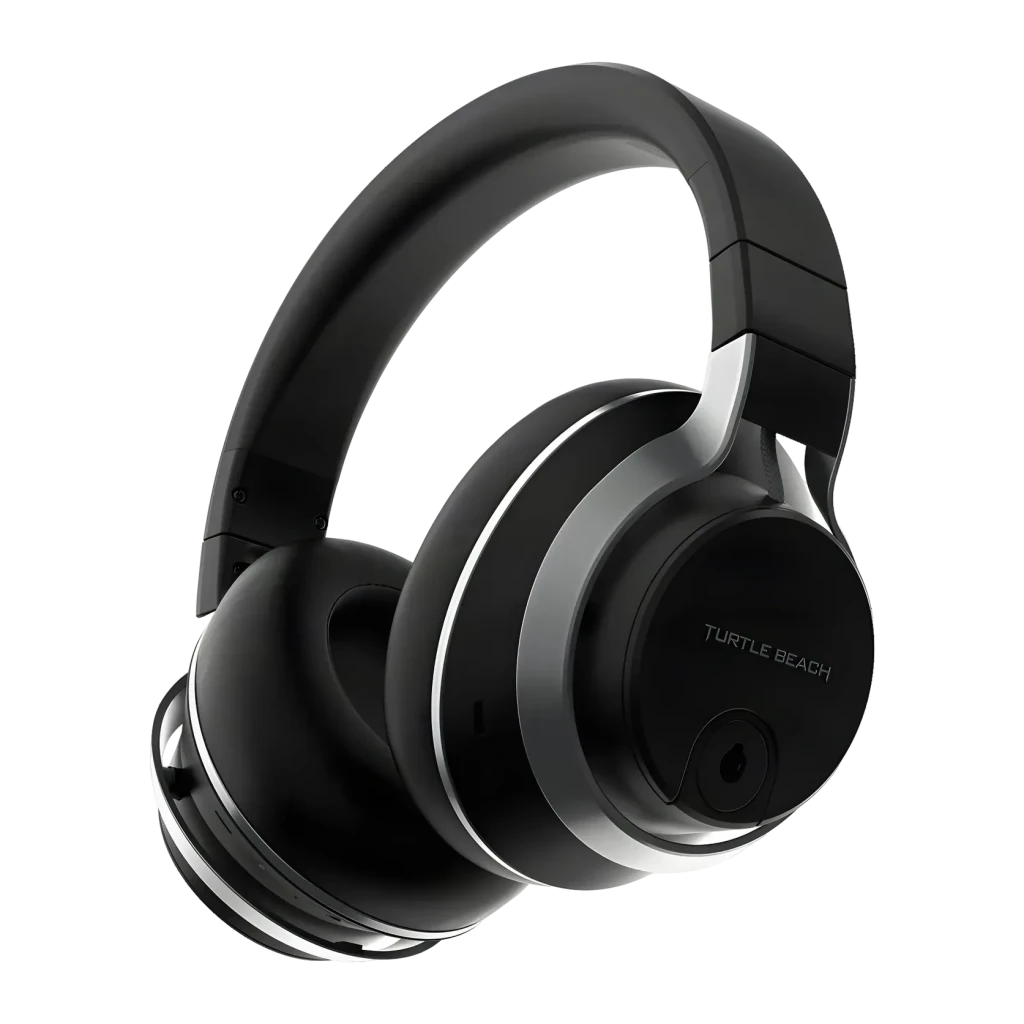 Auriculares Gaming Turtle Beach Stealth Pro Inalámbrico Micrófono Extraíble, vista lateral: aro y almohadillas negras