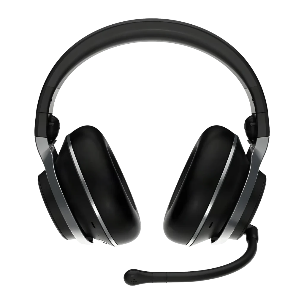 Auriculares Gaming Turtle Beach Stealth Pro Inalámbrico Micrófono Extraíble, vista frontal: auriculares negros