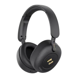 Auriculares Havit H655BT Pro Cancelación de Ruido Diadema Bluetooth 5.3 80h, vista lateral: diadema negra, almohadillas