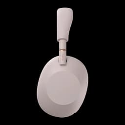 Auscultadores Sony WH-1000XM6 Cancelamento de Ruído Adaptativo Banda, vista lateral: cápsula direita em creme com logótipo