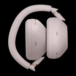 Auscultadores Sony WH-1000XM6 Cancelamento de Ruído Adaptativo Banda rosa, vista superior: arco e almofadas com detalhes