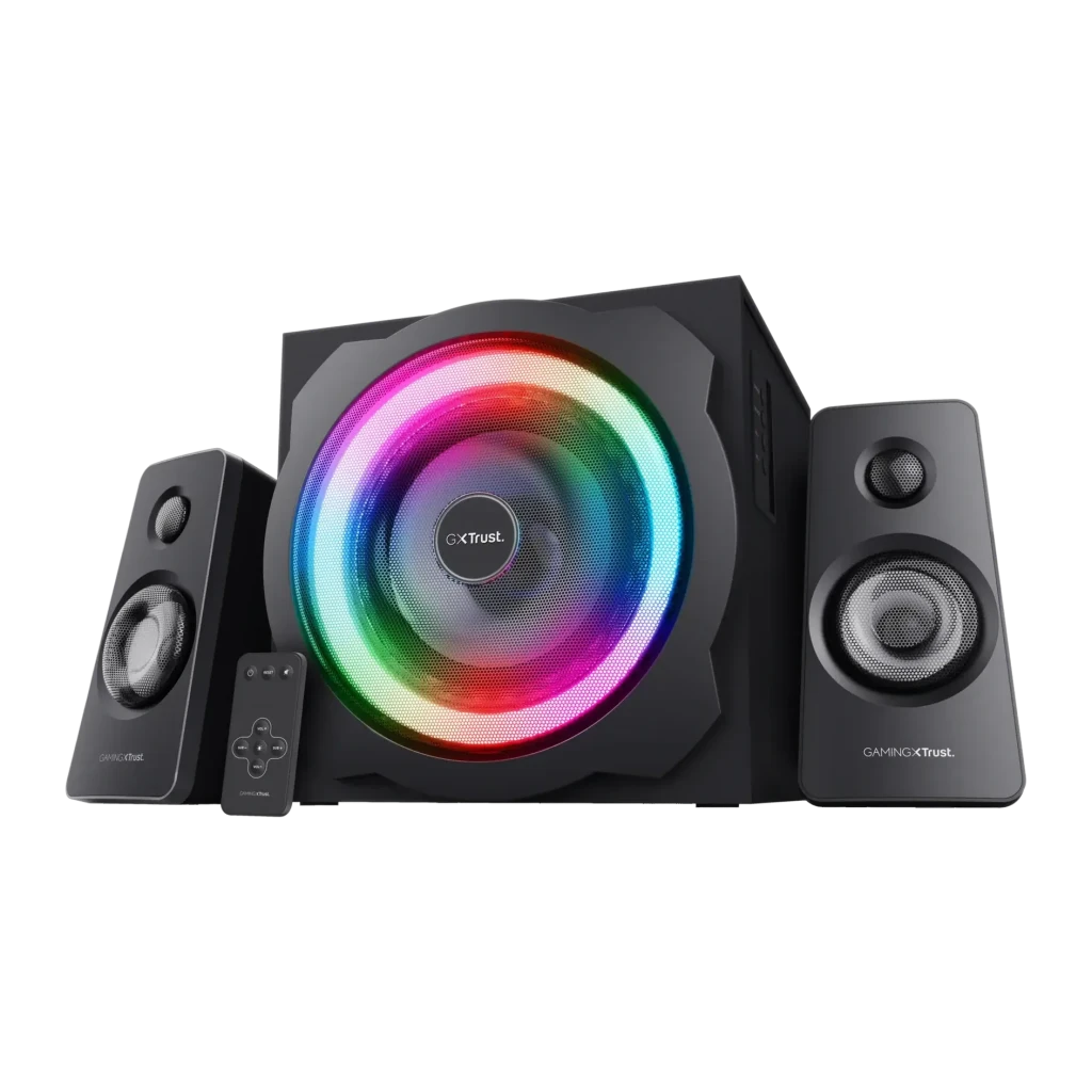 Sistema de Altavoces Trust GXT 629 Tytan RGB 2.1 Subwoofer 30W 60W RMS Jack 3,5mm