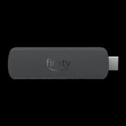 Leitor Multimédia Amazon Fire TV Stick 4K (2024) WiFi 6, detalhe: face superior com logótipo Fire TV e conector HDMI visível