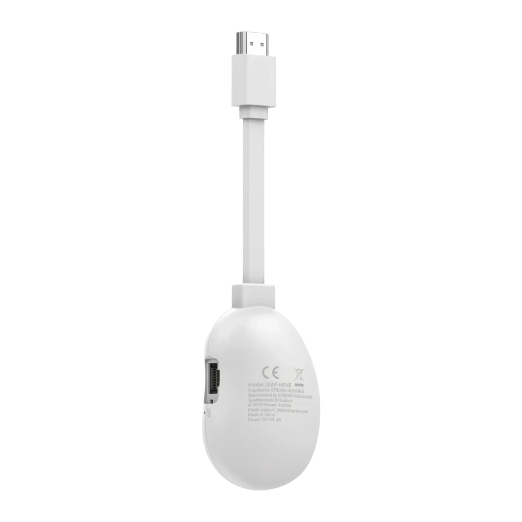 Reproductor Multimedia Strong 2GB/8GB Blanco WiFi 6 4K Ultra HD Android 12 LEAP-NEVE, vista trasera: conector HDMI, puerto