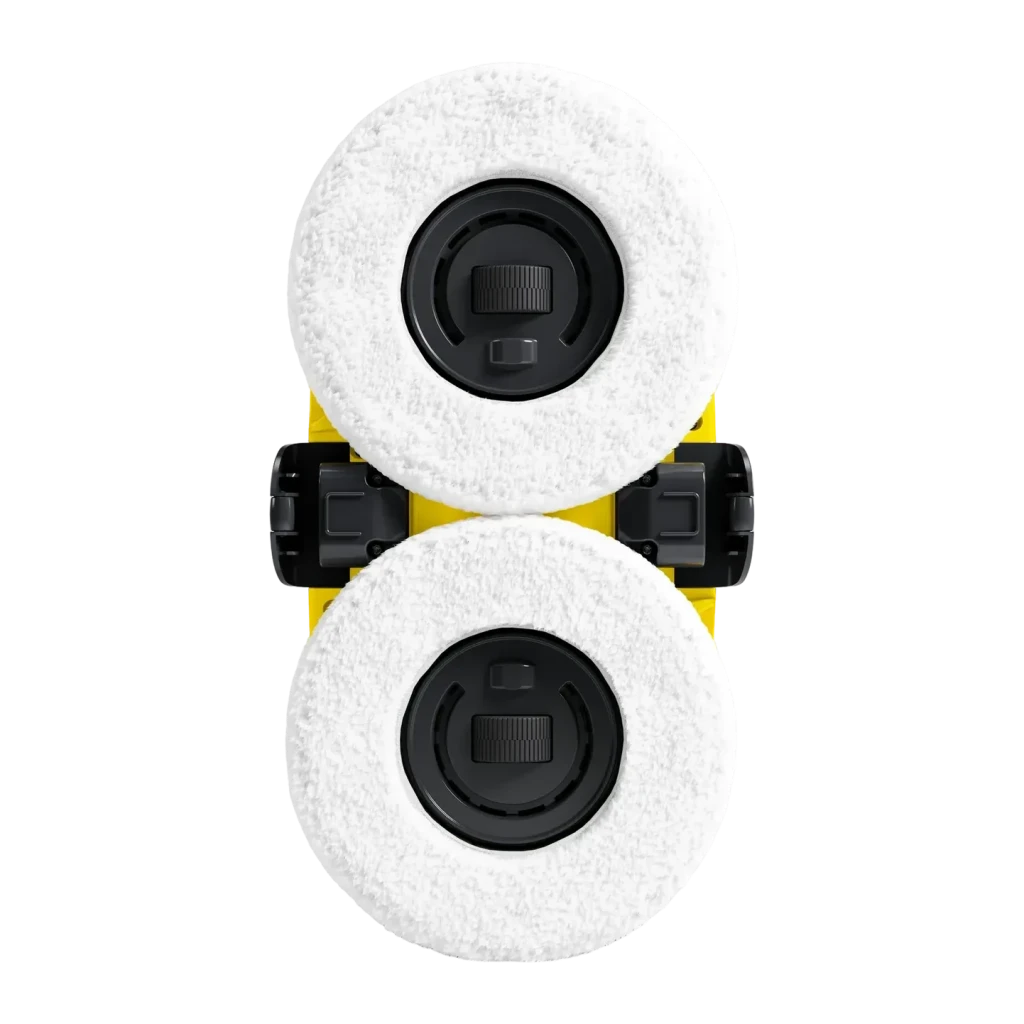 Robot limpiacristales Kärcher RCW 2 Extra Blanco Pulverización con depósito 70ml, vista trasera: dos almohadillas circulares