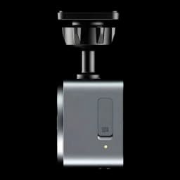 Dashcam Botslab V9H 2 em 1 4K WiFi Preto canais 30fps, detalhe: vista traseira com suporte giratório, botão lateral e LED
