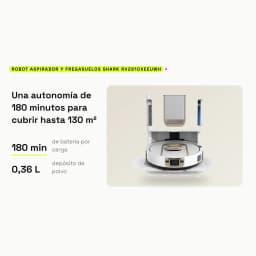 Shark Robot aspirador y fregasuelos RV2910XEEUWH blanco - características