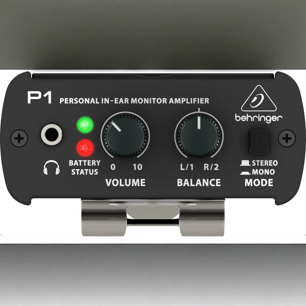 Amplificateur casque Behringer Powerplay P1 Jack 3,5mm Portable Noir, en cours d'utilisation: panneau avant avec molettes