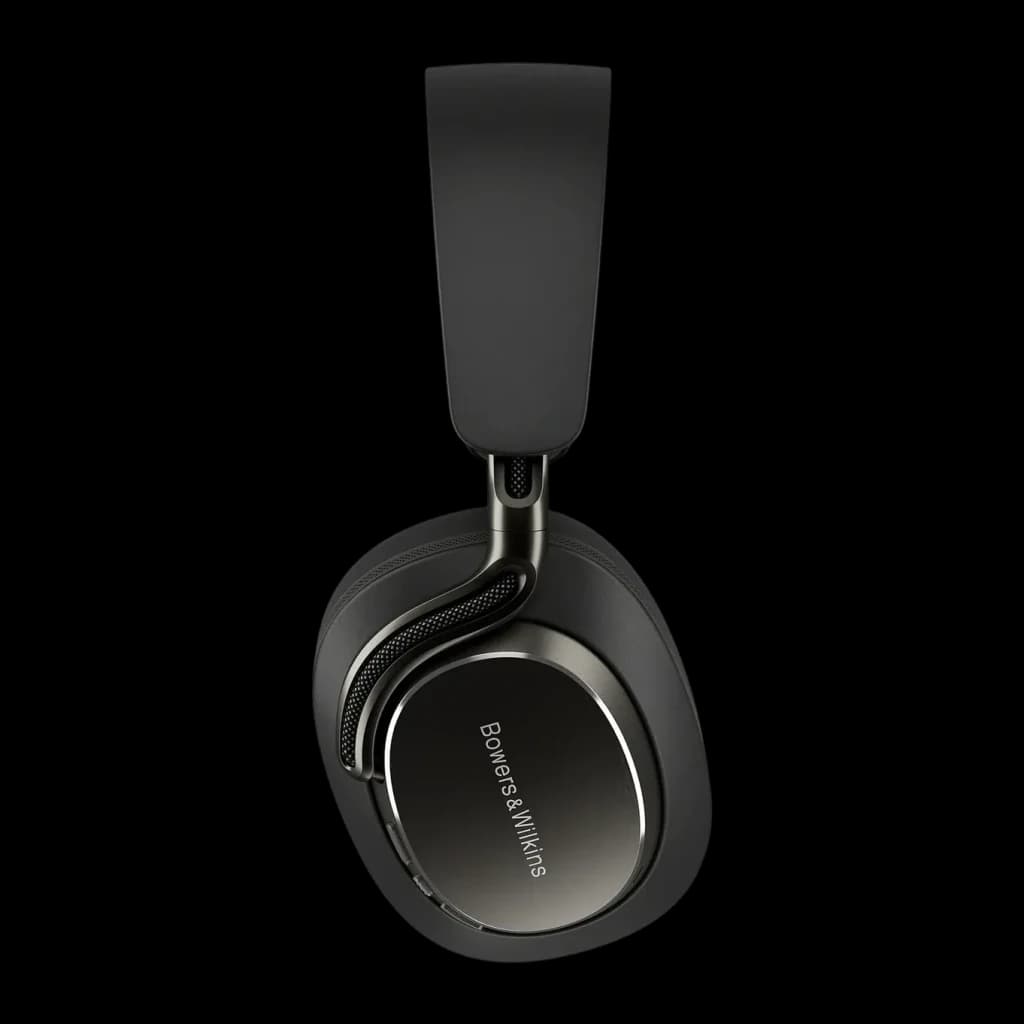 Auscultadores de banda Bowers & Wilkins Px8 S2 Cancelamento de Ruído Híbrido Preto, detalhe: lateral da concha direita