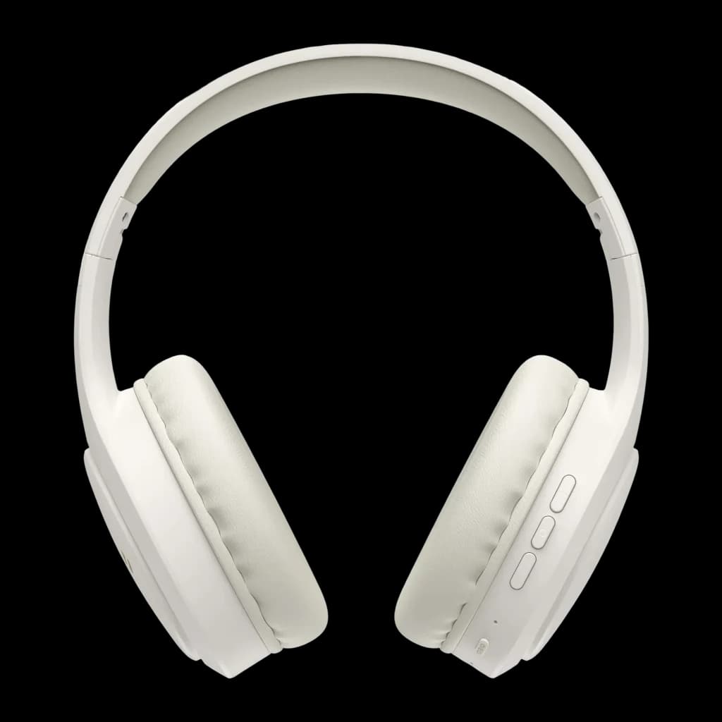 Auriculares Havit H633BT Diadema Bluetooth 5.1 20h 40mm Driver, vista frontal: almohadillas acolchadas y botones laterales