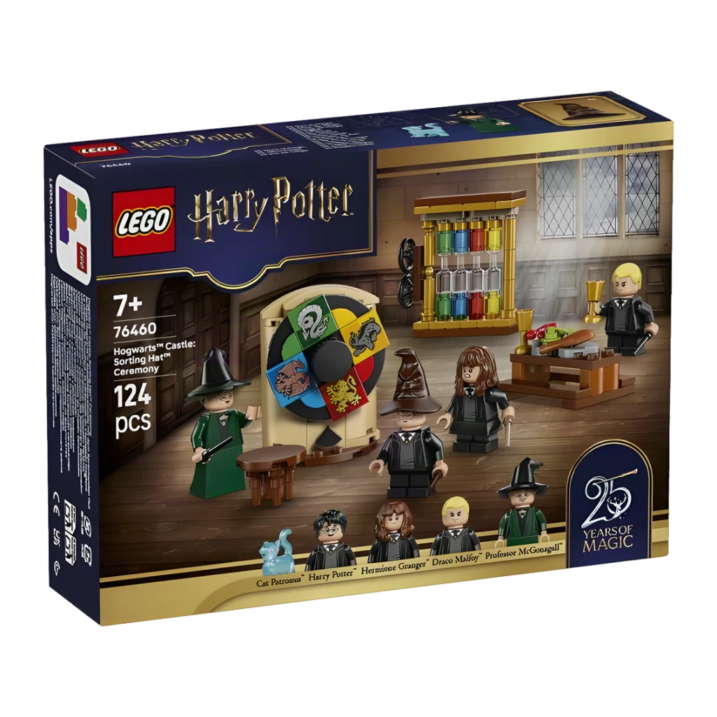 LEGO Harry Potter Ceremonia del Sombrero Seleccionador 76460 124 piezas 7+ años, caja frontal: minifiguras McGonagall