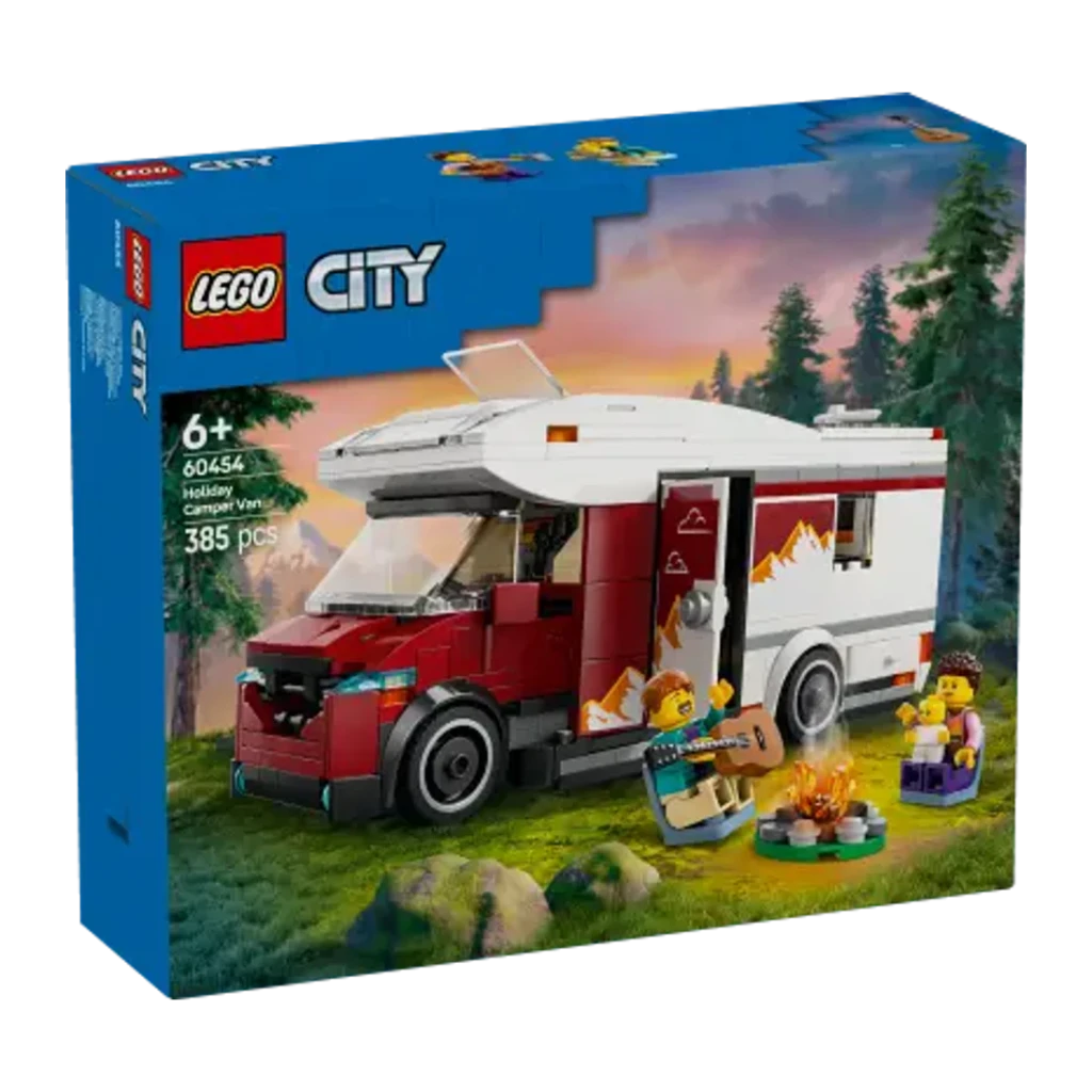 Lego City Autocaravana de Aventura 60454 set de construcción con 385 piezas para niños a partir de 6 años
