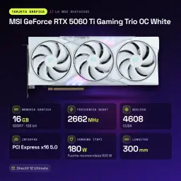 MSI GeForce RTX 5060 Ti Gaming Trio OC White 16GB GDDR7 - características