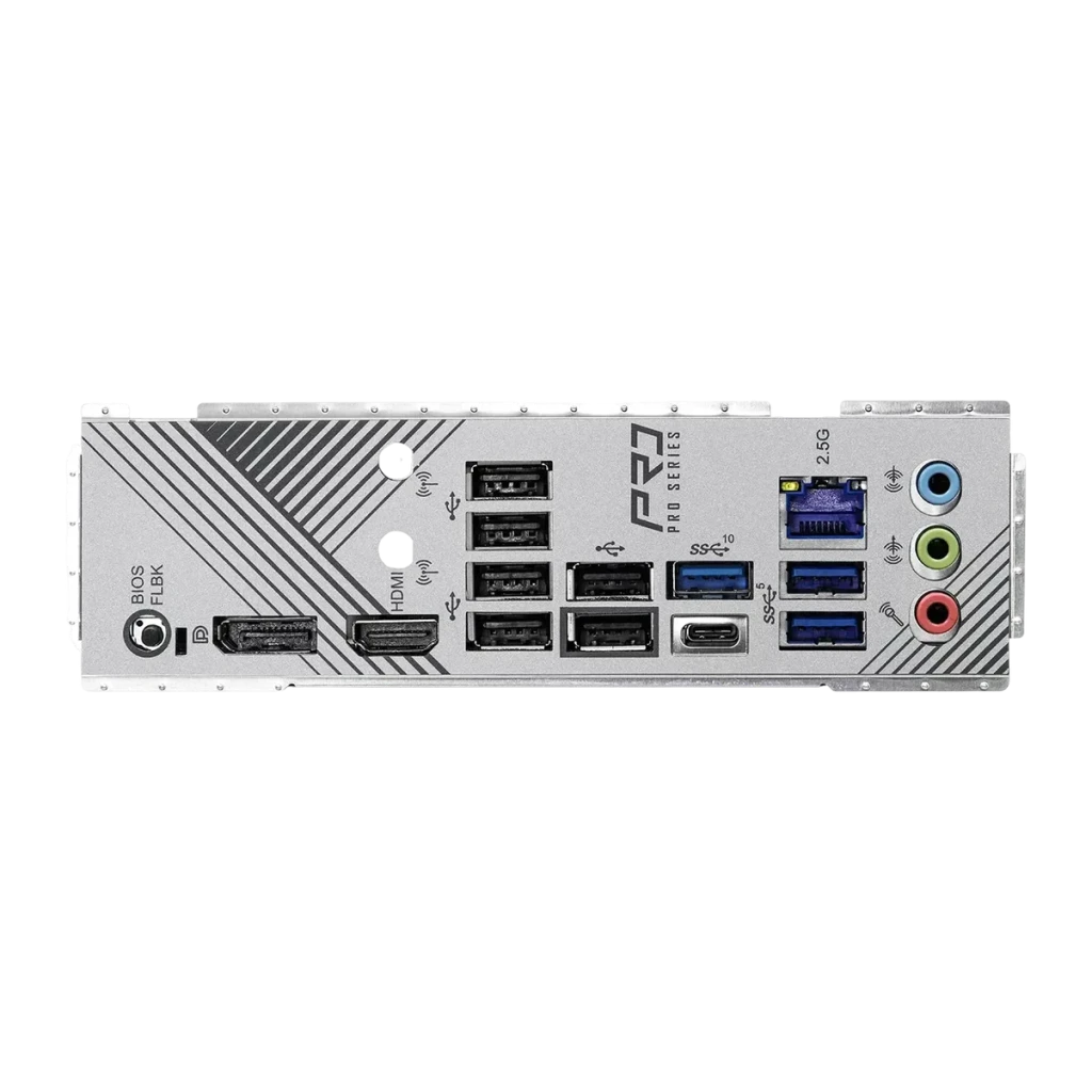 Carte mère ASRock B650 Pro RS AMD AM5 DDR5 ATX Sans WiFi, panneau arrière: ports USB, HDMI, DisplayPort, LAN 2.5G et audio
