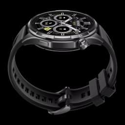 Honor Watch 6 46mm Preto GPS integrado NFC Chamadas Bluetooth, detalhe: mostrador multifunção com coroa lateral e bracelete