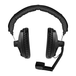 Casque Beyerdynamic DT 109 200Ω/50Ω Arceau Circumaural Câble, détail: vue de face noir avec coussinets circumauraux