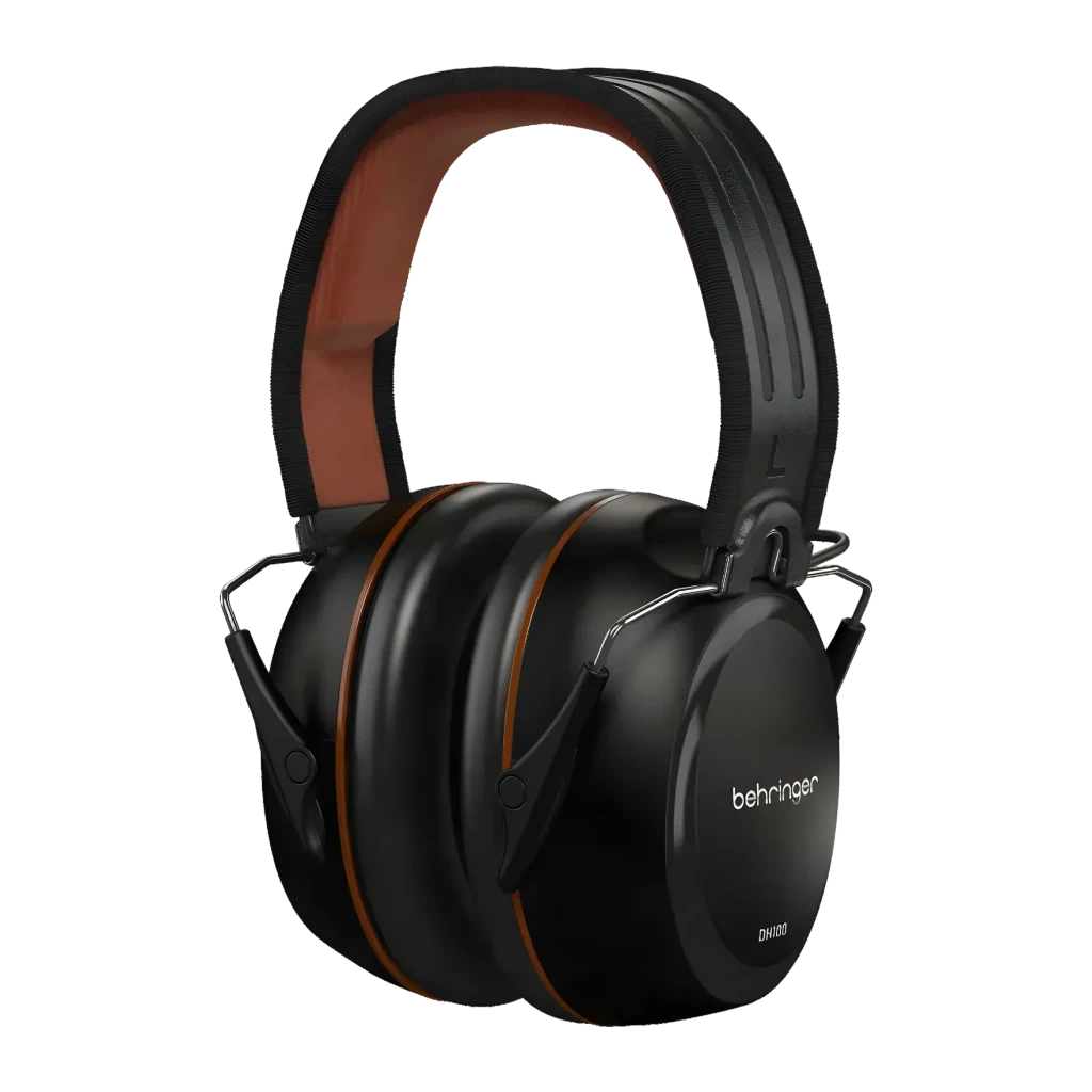 Casque Behringer DH100 Circum-aural Jack 3,5 mm + adaptateur 6,3 mm, détail: coussinets circumauraux noirs avec liseré