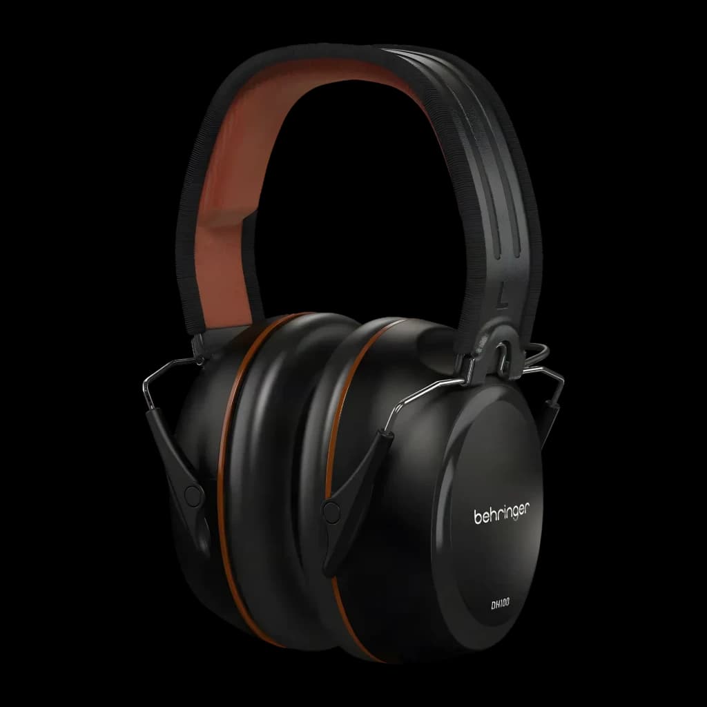 Casque Behringer DH100 Circum-aural Jack 3,5 mm + adaptateur 6,3 mm, détail: coussinets circumauraux noirs avec liseré