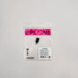 Nanocable Adaptador Micro B a USB-C Micro USB a 25mm Negro, contenido de la caja: bolsa transparente con cabecera rosa