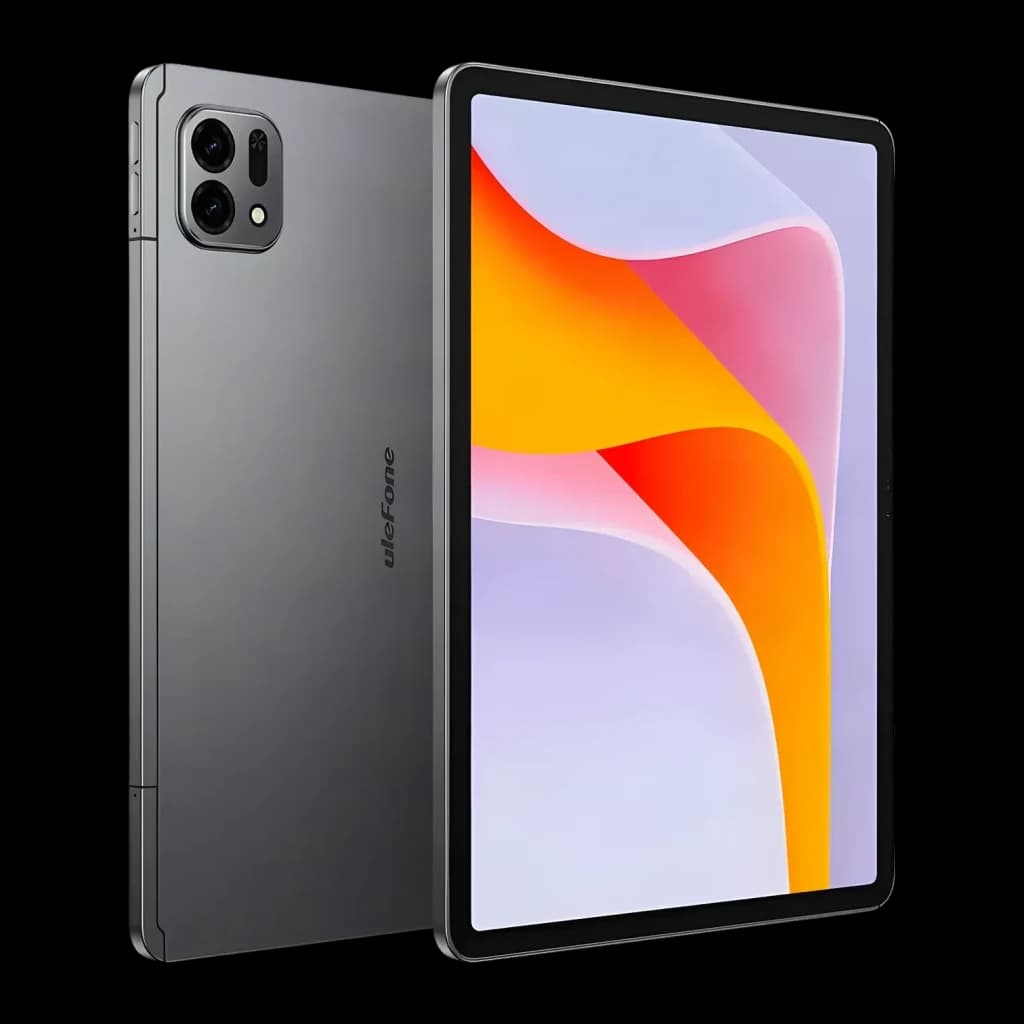 Ulefone Tab A12 Pro 8GB/128GB Gris Espacial 4G LTE 12,2 pulgadas IPS 90Hz Unisoc T7300, vista frontal y trasera: pantalla