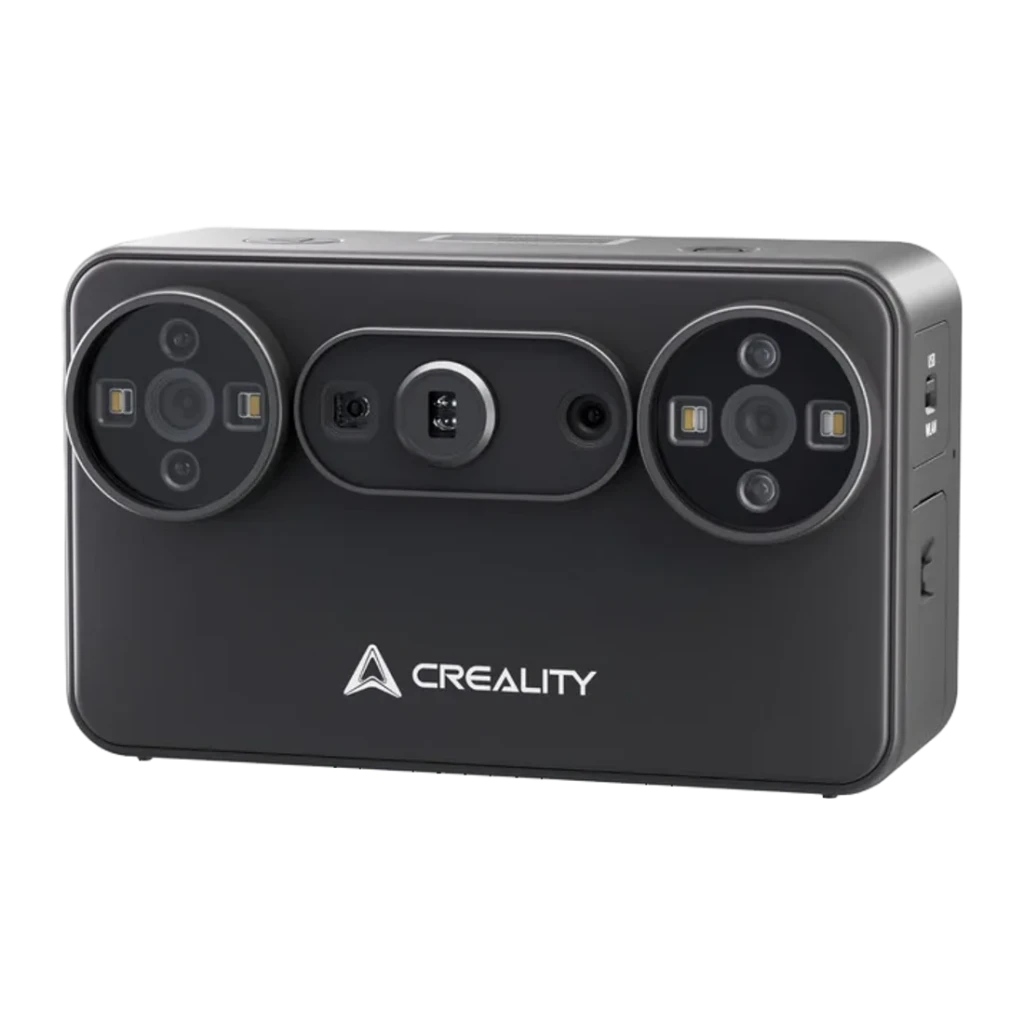 Escáner 3D Creality Pika Inalámbrico Negro 0,03 mm, vista frontal: dos módulos circulares con LEDs y sensor central
