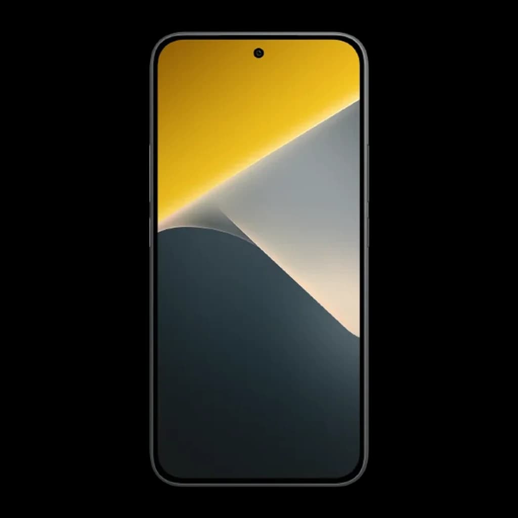 POCO X8 5G negro con pantalla AMOLED 6,59 pulgadas 120Hz, borde fino y cámara frontal en orificio central; diseño minimalista y elegante
