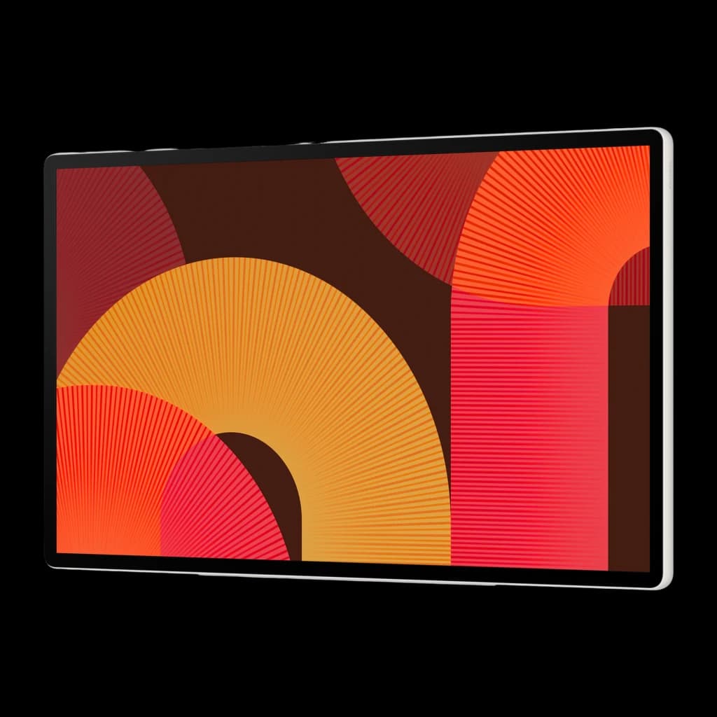 Téléviseur portable Samsung 27 pouces LED QHD 2560x1440 Tizen Smart TV Noir UE27LSM7FAX, vue latérale: écran allumé