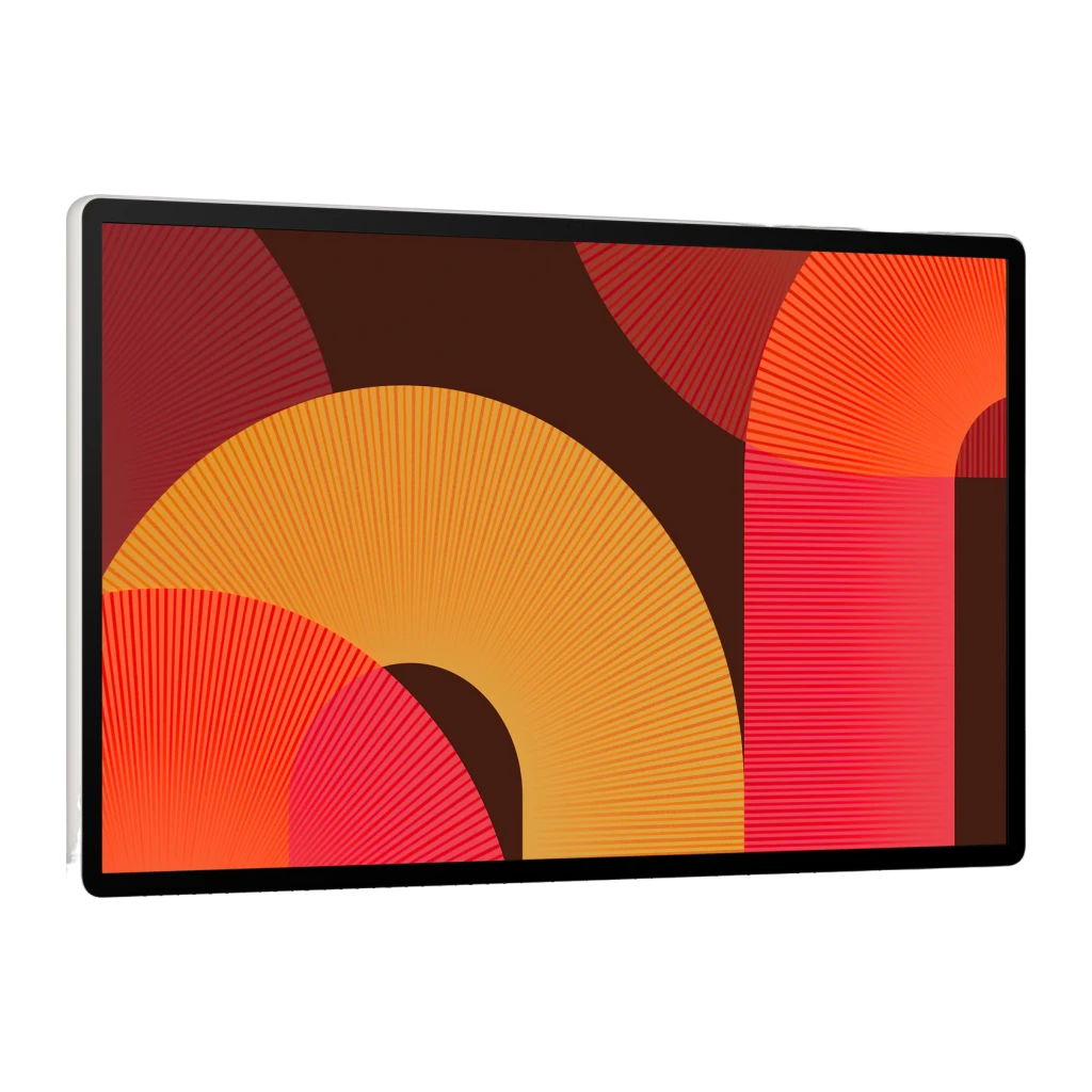 Téléviseur portable Samsung 27 pouces LED QHD 2560x1440 Tizen Smart TV Noir UE27LSM7FAX, vue latérale: écran allumé