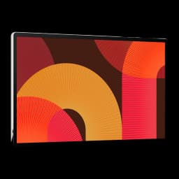 Téléviseur portable Samsung 27 pouces LED QHD 2560x1440 Tizen Smart TV Noir UE27LSM7FAX, vue latérale: écran allumé