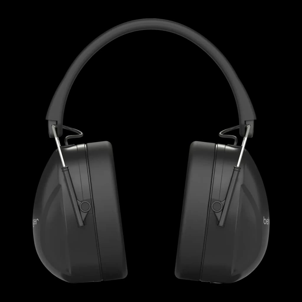 Casque Behringer DH80 Arceau Circum-aural Jack 3,5 mm, détail: vue de face avec coussinets circum-auraux et mécanisme
