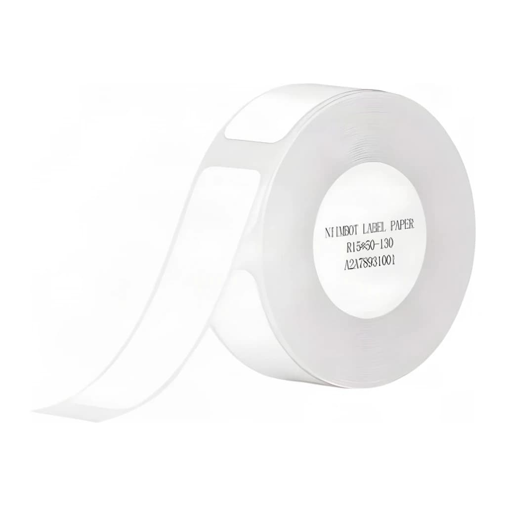 Étiquettes thermiques Niimbot 15x50mm 130 pcs Blanc T15*50-130, vue de face: rouleau blanc avec référence R15*50-130