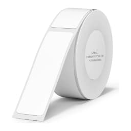 Étiquettes thermiques Niimbot 15x50mm 130 pcs Blanc T15*50-130, détail: rouleau déroulé avec étiquette supérieure