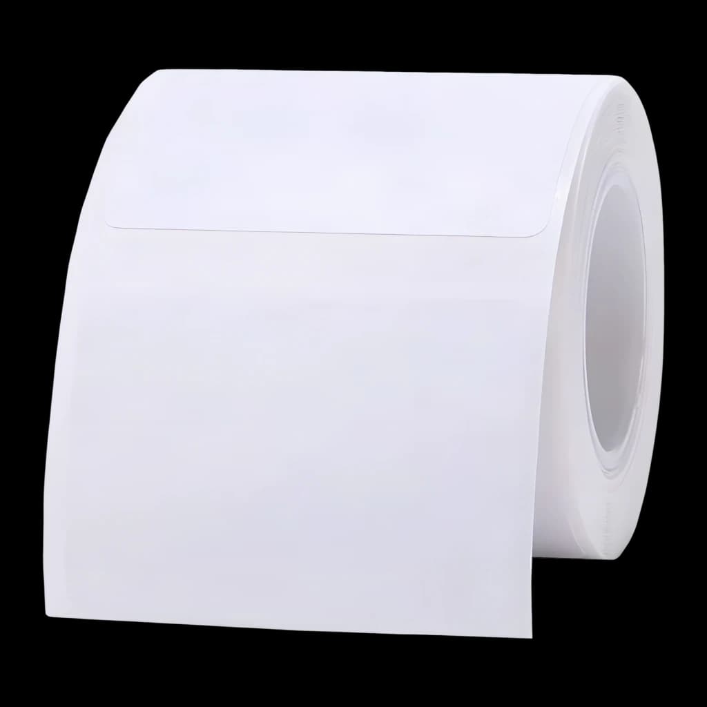 Etiquetas Térmicas Niimbot 50x30mm 230 un. para B21 Branco T50*30-230, vista frontal: rolo de etiquetas brancas em ângulo