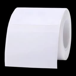 Etiquetas Térmicas Niimbot 50x30mm 230 un. para B21 Branco T50*30-230, vista frontal: rolo de etiquetas brancas em ângulo