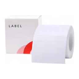 Etiquetas Térmicas Niimbot 50x30mm 230 un. para B21 Branco T50*30-230, conteúdo da caixa: rolo de etiquetas brancas ao lado