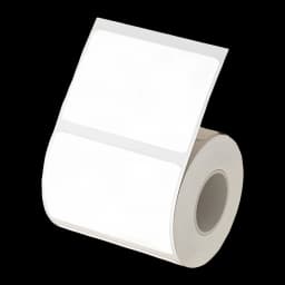 Etiquetas Térmicas Niimbot 50x30mm 230 un. para B21 Branco T50*30-230, detalhe: rolo em ângulo mostrando etiquetas