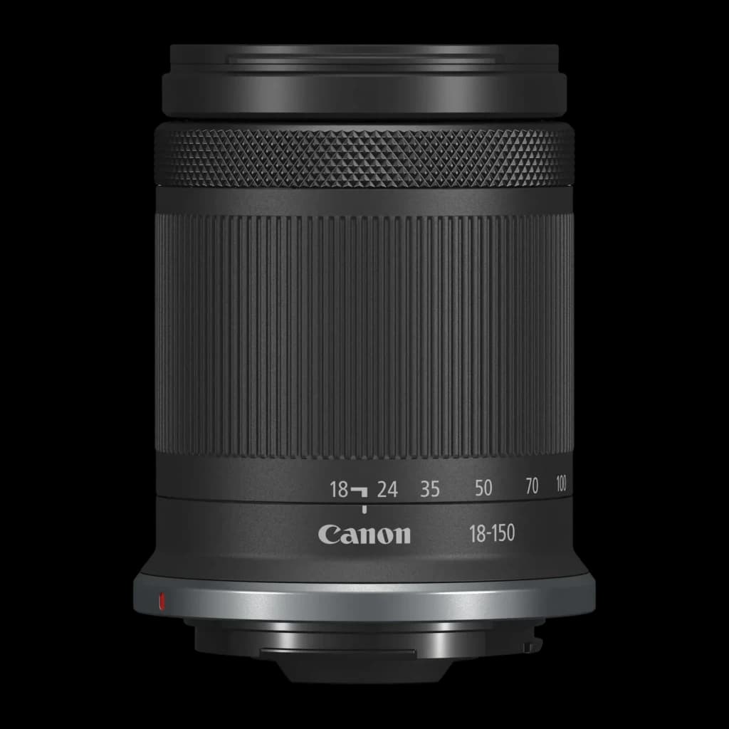 Objetivo fotográfico Canon RF-S 18-150mm IS STM Negro APS-C F3.5-6.3, vista frontal: anillo zoom con escala focal 18-150