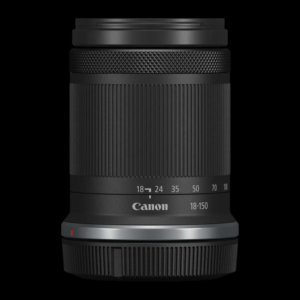 Objetivo fotográfico Canon RF-S 18-150mm IS STM Negro APS-C F3.5-6.3, vista lateral: anillo zoom con escala focal y montura