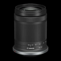 Objetivo fotográfico Canon RF-S 18-150mm IS STM Negro APS-C F3.5-6.3, vista frontal: cuerpo estriado, anillo zoom con marcas