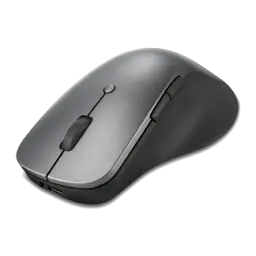 Souris Lenovo ThinkPad Professional Bluetooth Rechargeable Mouse Gris Ergonomique 4Y51J62544, vue latérale: molette, boutons