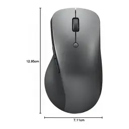 Souris Lenovo ThinkPad Professional Bluetooth Rechargeable Mouse Gris Ergonomique 4Y51J62544, vue du dessus avec dimensions