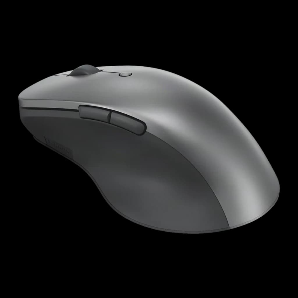 Souris Lenovo ThinkPad Professional Bluetooth Rechargeable Mouse Gris Ergonomique 4Y51J62544, vue latérale gauche: profil
